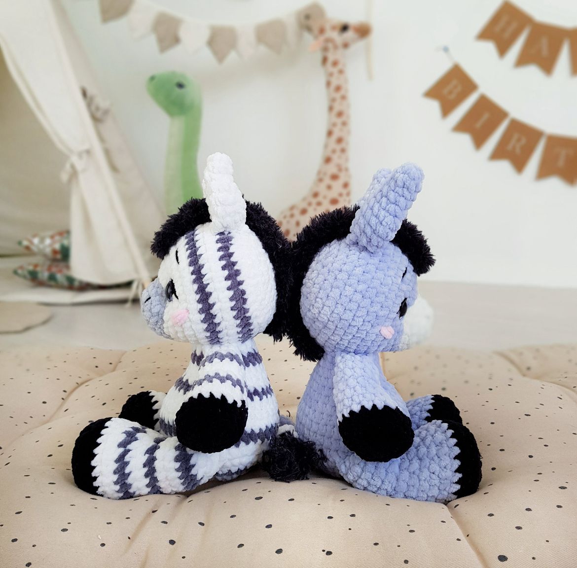 Patron de crochet 4 en 1 d'animaux à sabots mignons (PDF) 🇩🇪