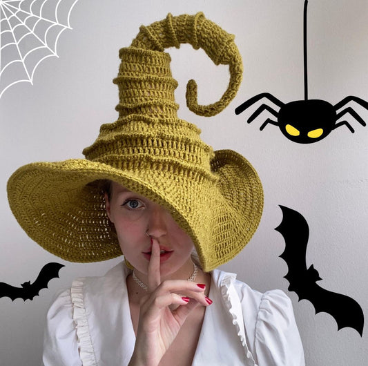 Modèle de chapeau de sorcière au crochet pour Halloween (PDF) 🇩🇪