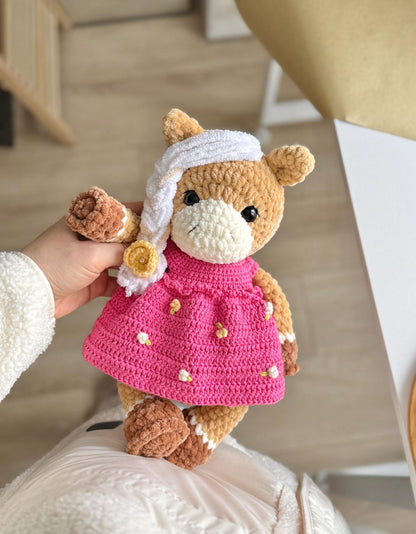 Modèle de crochet Lieveke Cheval + Robe en PDF 🇩🇪