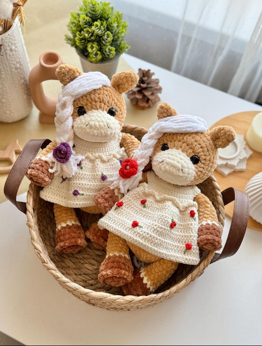 Modèle de crochet Lieveke Cheval + Robe en PDF 🇩🇪